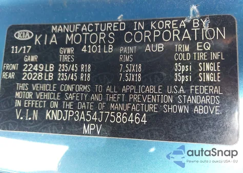 2018 Kia Soul + from USA, damaged, VIN KNDJP3A54J7586464